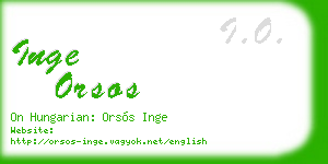 inge orsos business card